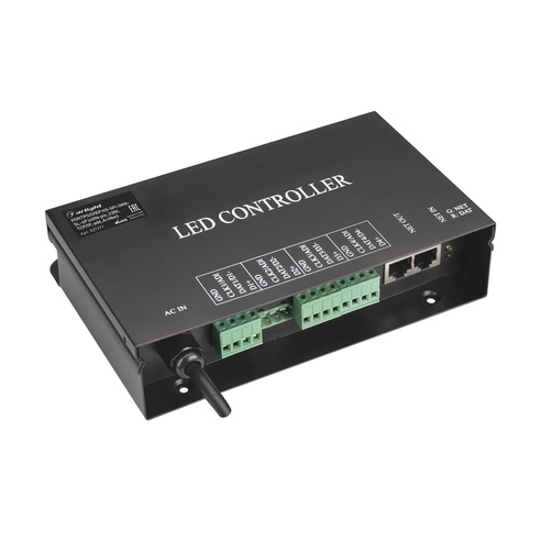 Контроллер HX-SPI-DMX-SL-4P (4096 pix, 220V, TCP/IP, add, ArtNet) (Arlight, IP20 Металл, 2 года)