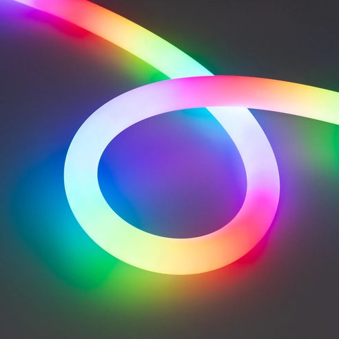 Лента светодиодная герметичная SPI-MOONLIGHT-TOP-F180-D25mm 12V RGB-PX2 360deg (20 W/m, IP65, 3535, 3m, wire x1) (Arlight, Вывод прямой, 3 года)