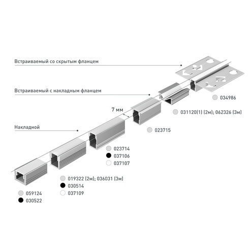 Профиль SL-MINI-8-H12-F12-2000 ANOD (Arlight, Алюминий)