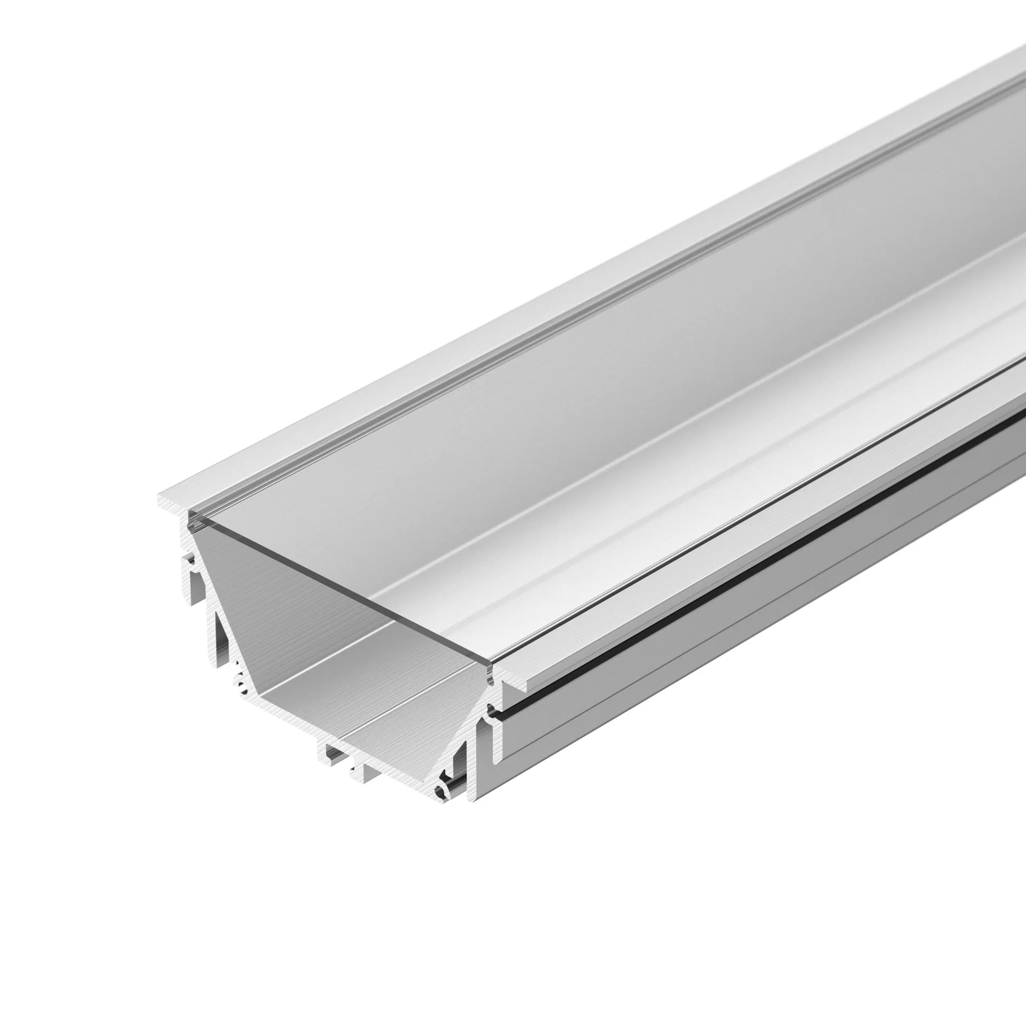 Профиль с экраном ALU-POWER-RW80F-2000ANOD+CLEAR-P (Arlight, Алюминий) - изображение товара