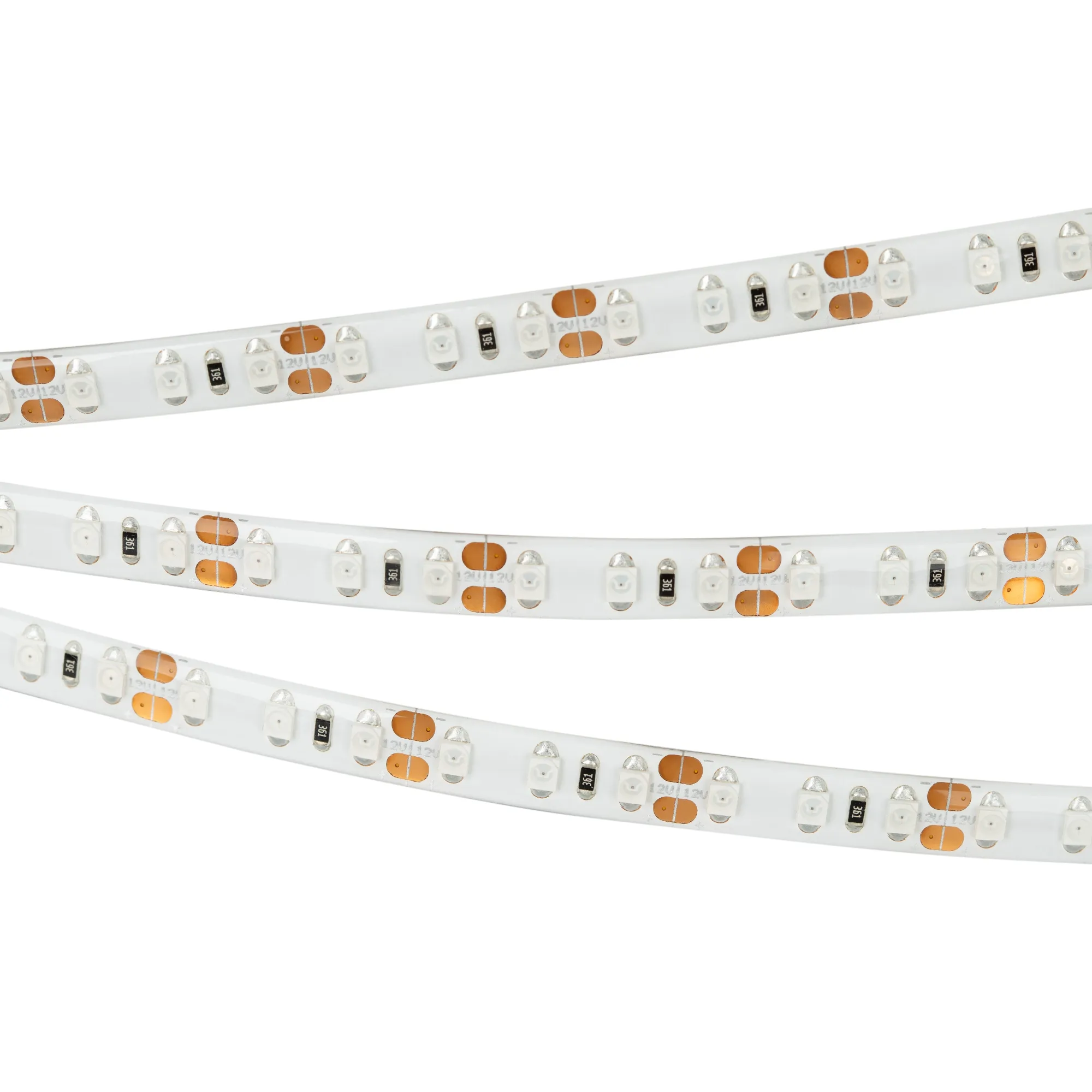 Лента светодиодная RTW 2-5000SE 12V Yellow 2x (3528, 600 LED, LUX) (Arlight, 9.6 Вт/м, IP65) - изображение товара