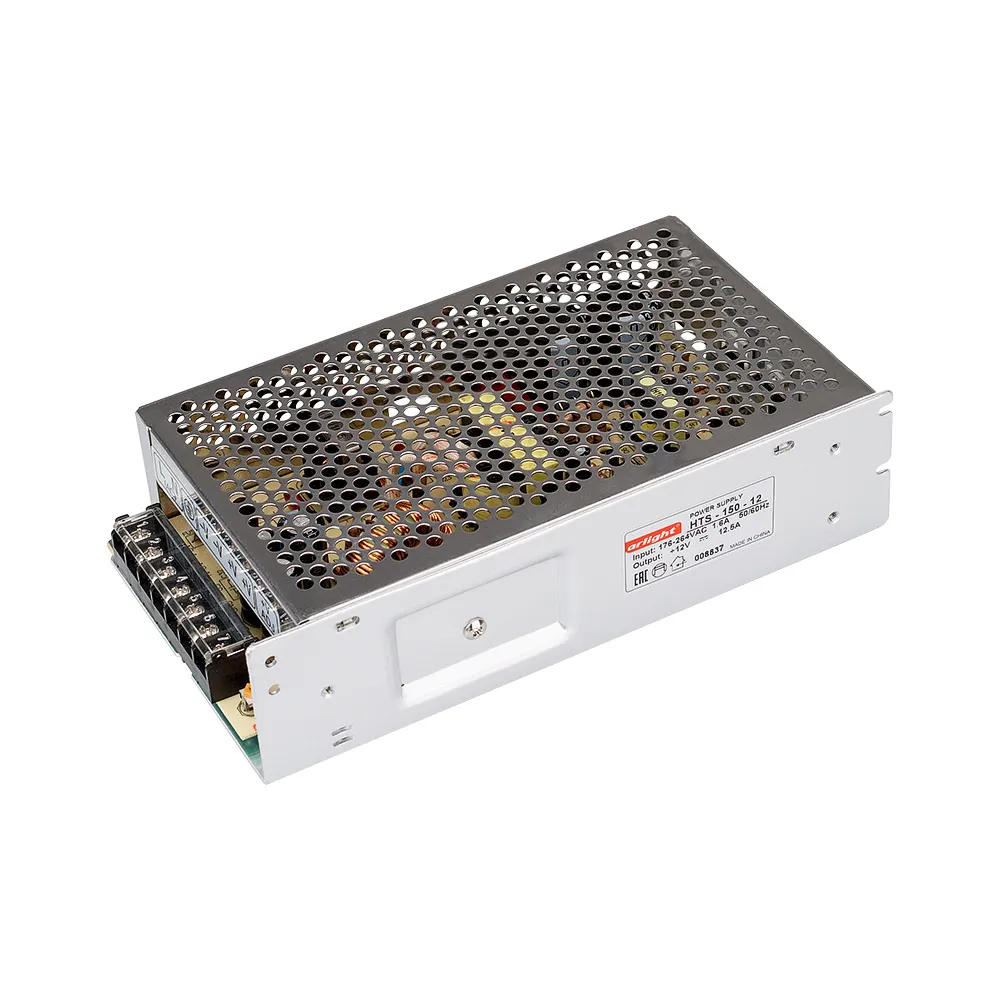 Блок питания HTS-150-12 (12V, 12.5A, 150W) (Arlight, IP20 Сетка, 3 года) - изображение товара